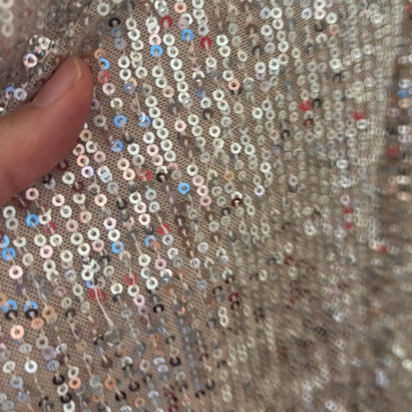 ieena for Mac duggal Sequined One Shoulder Draped Back Gown - Picture 8 of 8